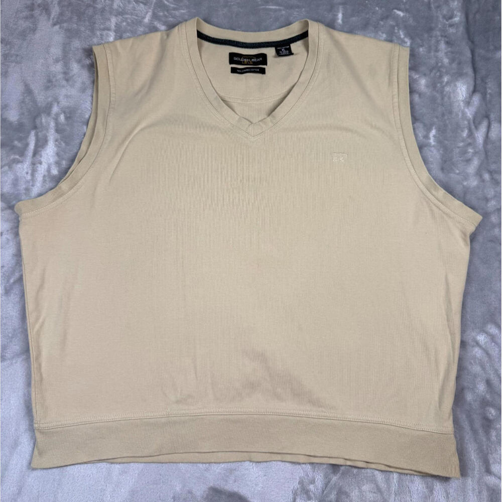 Golden Bear Men’s Sz XL V-Neck Sweater Vest 100%‎ Combed Cotton